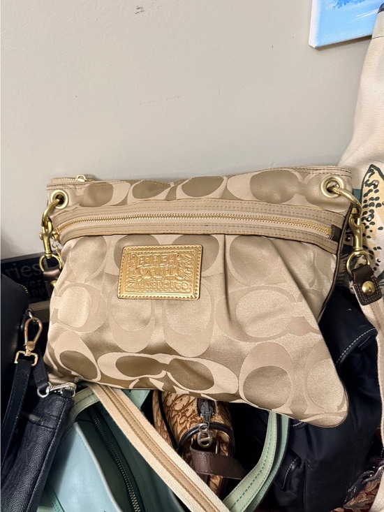 Coach Handbags - Coach Poppy Signature Sateen Groovy Bag